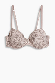Esprit Ongewatteerde beugeltop met paisleyprint Taupe for Women