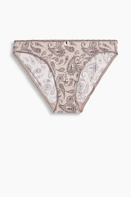 Esprit Zijdeachtige hipster-slip met paisleyprint Taupe for Women