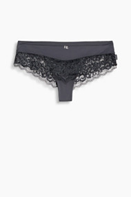Esprit Hipster-short met hoogwaardige kant Dark Grey for Women