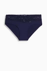 Esprit Zijdeachtige hipster-short met kantrandje Navy for Women