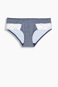 Esprit Hipster-short met strepen en kant Navy for Women