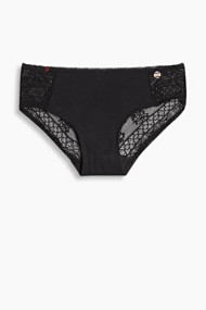 Esprit Hipster-short met fijne kant Black for Women