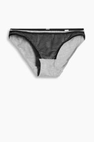 Esprit Jersey hipster slip met mesh beleg Medium Grey for Women
