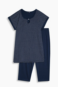 Esprit Jersey pyjama van 100% katoen Navy for Women