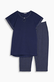 Esprit Jersey pyjama van 100% katoen Navy for Women