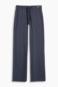 Esprit Jersey broek met print, van 100% katoen Navy for Women