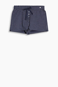 Esprit Short van slub jersey, 100% katoen Navy for Women