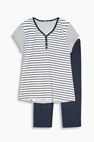 Esprit Pyjamaset met strepen White for Women