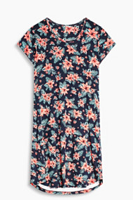 Esprit Printed nachthemd van jersey/stretch Navy for Women