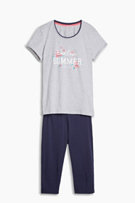 Esprit Jersey pyjama van katoen/stretch Light Grey for Women
