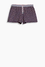 Esprit Short van slub jersey, 100% katoen Navy for Women