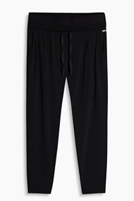 Esprit Losse capribroek van jersey/stretch Black for Women