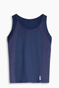 Esprit Active top van een materiaalmix, E-DRY Navy for Women