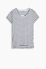 Esprit Gestreept shirt van luchtige slub-jersey Navy for Women