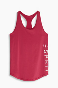 Esprit Zijige tanktop met A-lijn, E-DRY Cherry Red for Women
