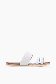 Esprit Instappers van echt leer White for Women