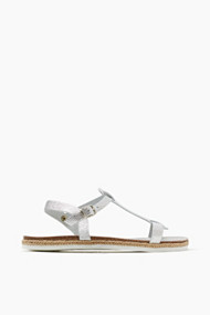 Esprit Sandalen met T-strap van echt leer Silver for Women