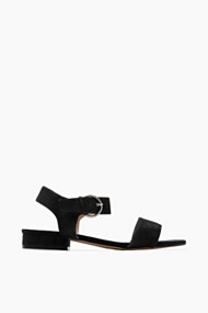 Esprit Sandalen met brede bandjes van leer Black for Women