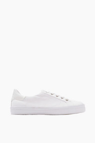 Esprit Minimalistische canvas vetersneakers White for Women