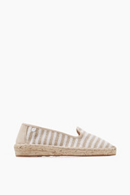 Esprit Gestreepte espadrilles Light Taupe for Women