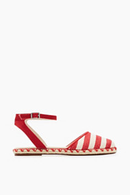 Esprit Zomerse sandalen van canvas Red for Women