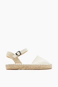 Esprit Sandalen van een katoen-linnenmix Off White for Women