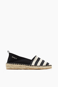 Esprit Espadrilles van gestreept canvas Black for Women
