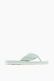 Esprit Teenslippers met bandje, gevlochten look Green for Women