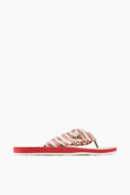 Esprit Teenslippers met zool in kurklook Red for Women