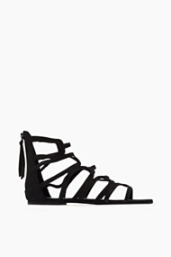 Esprit Romeinse sandalen van zacht suède Black for Women