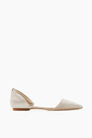 Esprit Glanzende ballerina`s van imitatiesuède Silver for Women