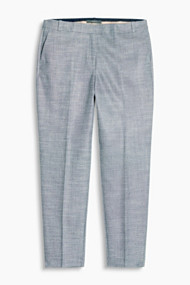 Esprit Cropped broek met 2-tone structuur Dark Blue for Women