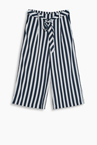 Esprit Soepele culotte met vastgezet striklint Navy for Women