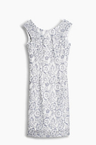 Esprit Kokerjurk van two-tone kant Blue Lavender for Women