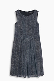 Esprit Chiffon jurk met plooitjes Navy for Women