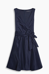 Esprit Taf jurk in wikkellook, katoenmix Navy for Women