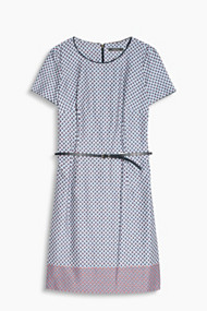 Esprit Kokerjurk van katoen met stretch Grey Blue for Women