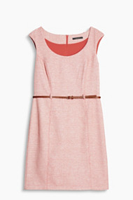 Esprit Kokerjurk met 2-tone structuur, katoenmix Burnt Orange for Women