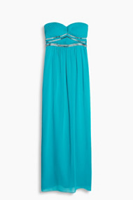 Esprit Chiffon jurk met mooie pailletjes Turquoise for Women