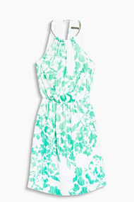Esprit Jurk van gestructureerd satijn Emerald Green for Women