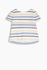 Esprit Geweven blousetop met structuurstrepen Bright Blue for Women