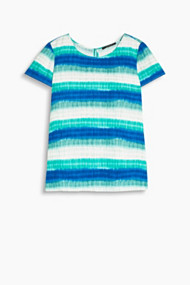 Esprit Soepele blouse met licht gestreepte look Aqua Green for Women