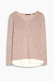 Esprit Trui van een linnenmix met laagjeslook Light Pink for Women