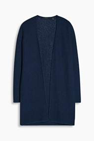 Esprit Open, lang vest met structuur Navy for Women
