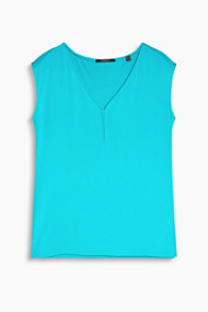 Esprit Blouseachtige top, soepele materiaalmix Aqua Green for Women