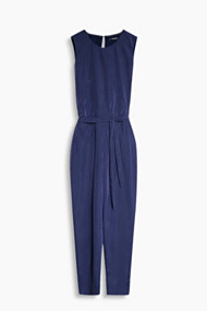 Esprit Soepele jumpsuit met strikkoord Navy for Women