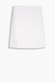 Esprit Rok met siergaatjes, 100% katoen Off White for Women