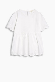 Esprit Blouse met gaatjesborduursel, katoen Off White for Women