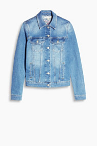 Esprit Prachtig geborduurd denim jack Blue Medium Washed for Women