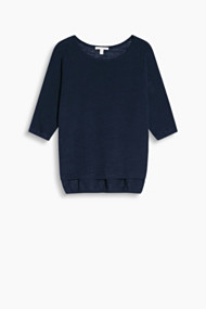 Esprit Softe oversized trui, 100% katoen Navy for Women